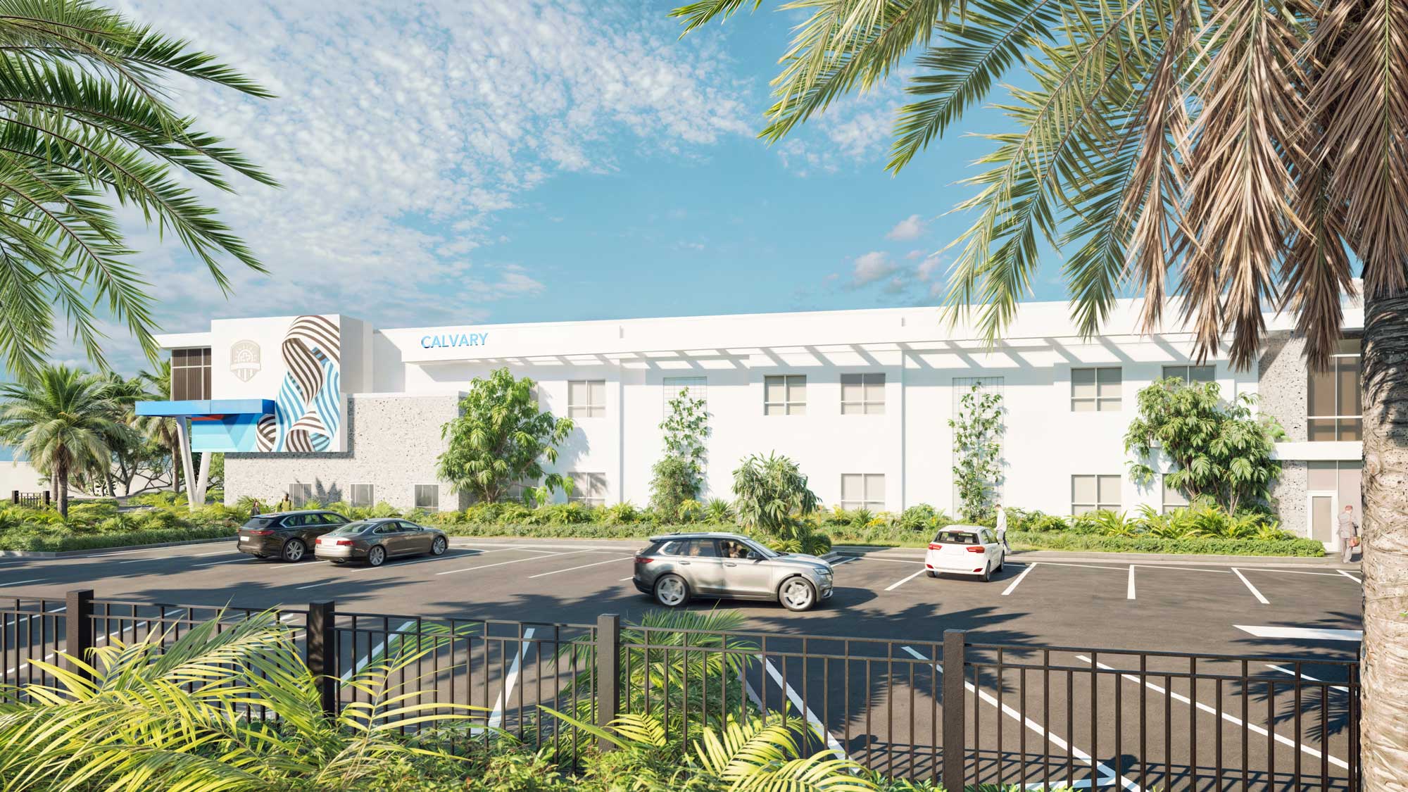Graphical rendering of proposed building project for CCA & Calvary Español campus